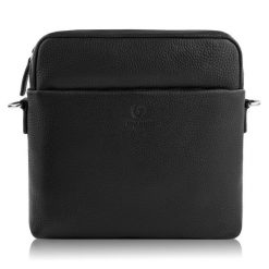 Listonoszka skórzana PAOLO PERUZZI AV-03-BL czarna. Czarne saszetki męskie Paolo Peruzzi, z materiału. Za 139.99 zł.