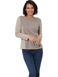 WITT WEIDEN Bluzka w kolorze beżowym rozmiar: 38. Brązowe bluzki damskie WITT WEIDEN, bez wzorów, z bawełny, bez kołnierzyka, bez ramiączek. Za 26.99 zł.