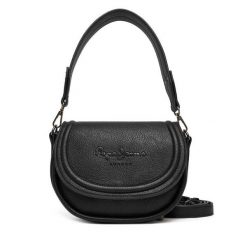 Torebka Pepe Jeans. Czarne torebki klasyczne damskie Pepe Jeans, bez wzorów, z jeansu, bez dodatków. Za 279.99 zł.