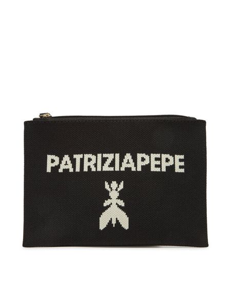 Patrizia Pepe Torebka 2Q0023/K264-K103 Czarny. Czarne torebki klasyczne damskie Patrizia Pepe, bez wzorów, z materiału, bez dodatków. Za 209.99 zł.