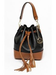 Lia Biassoni Skórzana torebka "Torbido" w kolorze czarno-jasnobrązowym - 19 x 22 x 12 cm rozmiar: onesize. Brązowe torebki klasyczne damskie Lia Biassoni, bez wzorów, z materiału, bez dodatków. Za 260.99 zł.