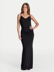Swing Sukienka wieczorowa 5AI02900 Czarny Slim Fit. Czarne sukienki damskie Swing, bez wzorów, z syntetyku, wizytowe, bez kołnierzyka, bez ramiączek. Za 449.99 zł.
