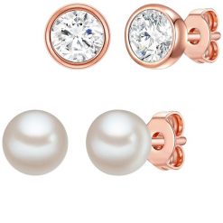 Rafaela Donata Komplet z kryształami Swarovski® srebro wysokiej próby zdobiony kryształkami Swarovski® Perła hodowlana słodkowodna srebrny Kolczyki 1. Szare kolczyki damskie Rafaela Donata, z perłą, pozłacane, na sztyftcie. Za 219.99 zł.