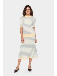 SAINT TROPEZ Koszulka dzianinowa w kolorze żółtym rozmiar: XL. Żółte bluzki damskie Saint Tropez, xl, bez wzorów, z dzianiny, bez kołnierzyka, bez ramiączek. Za 89.95 zł.