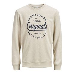 Jack&Jones Męska bluza Jorbreeze Sweat Crew Neck Feather Gray (rozmiar S). Szare bluzy bez kaptura męskie Jack&Jones, m, z materiału. W wyprzedaży za 64.00 zł.