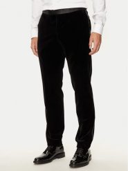 Boss Spodnie garniturowe H-Genius-Tux-244 50527948 Czarny Slim Fit. Czarne spodnie wizytowe męskie Boss, z bawełny. Za 809.99 zł.