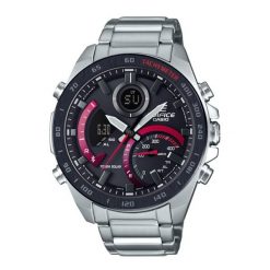 Zegarek męski Casio ECB-900DB-1AER, Quartz, 46mm, 10ATM. Czarne zegarki męskie Casio. Za 840.40 zł.