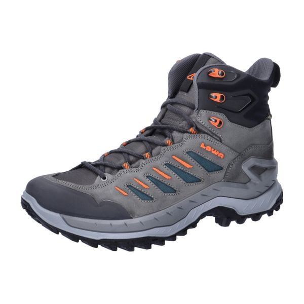 Buty trekkingowe męskie Lowa Innovo Mid Gtx. Niebieskie buty trekkingowe męskie Lowa, z materiału, za kostkę, bez zapięcia. Za 929.99 zł.
