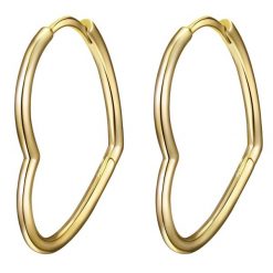 Lulu & Jane Kolczyki Serce Mosiadz Żółte złoto 1 ct Damski. Żółte kolczyki damskie Lulu & Jane, pozłacane. Za 149.99 zł.