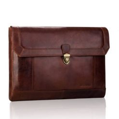 Torba męska BETLEWSKI brązowa TBS-305. Brązowe torby na laptopa damskie Betlewski, bez wzorów, z materiału, matowe. Za 309.99 zł.