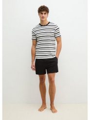 Marc O´Polo Bodywear Piżama w kolorze biało-czarnym rozmiar: XXL. Białe piżamy męskie xxl, bez wzorów, z bawełny, bez ramiączek. Za 149.95 zł.
