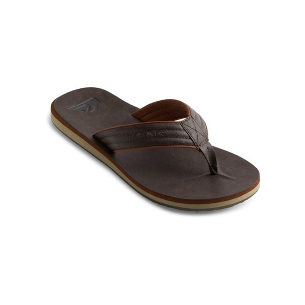 Japonki plażowe męskie Quiksilver Carver Nubuck. Brązowe klapki i japonki męskie Quiksilver, z gumy. Za 159.99 zł.