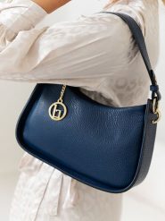 Lia Biassoni Skórzana torebka "Barbellino" w kolorze granatowym - 27,5 x 14 x 8 cm rozmiar: onesize. Niebieskie torebki klasyczne damskie Lia Biassoni, bez wzorów, z materiału, bez dodatków. Za 347.99 zł.