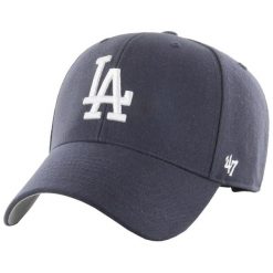 Czapka z daszkiem dla dorosłych 47 Brand Los Angeles Dodgers Cap. Niebieskie czapki męskie 47 Brand, bez wzorów, z materiału. Za 184.00 zł.