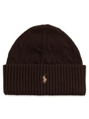 Polo Ralph Lauren Czapka 323980663007 Brązowy. Brązowe czapki dziecięce Polo Ralph Lauren, na zimę, bez wzorów, z bawełny. Za 249.99 zł.