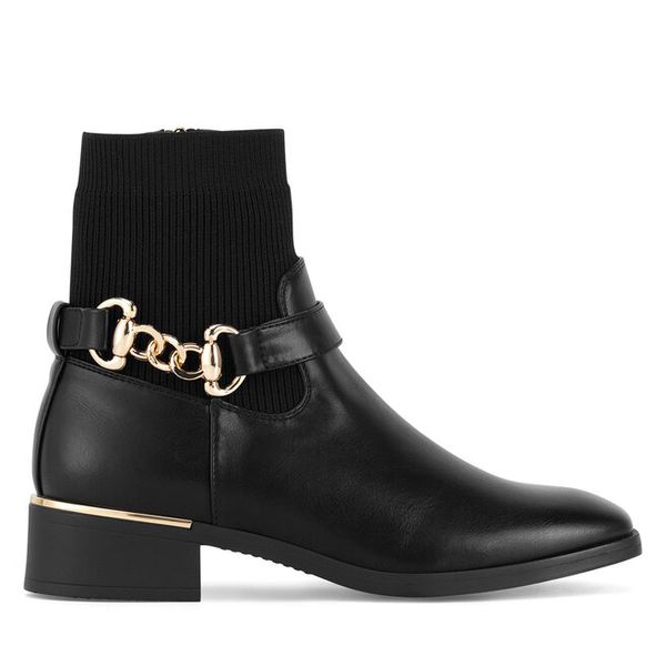 Botki Jenny Fairy. Czarne botki damskie Jenny Fairy, bez obcasa, na płaskiej podeszwie, bez zapięcia. Za 109.99 zł.