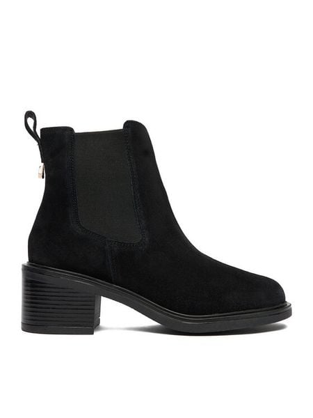 Lasocki Sztyblety CEO-WI23-T-735-02 Czarny. Czarne botki damskie Lasocki, ze skóry, bez obcasa, na słupku, bez zapięcia. Za 279.99 zł.