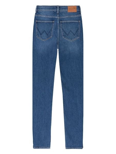 Wrangler Dżinsy - Skinny fit - w kolorze niebieskim rozmiar: W32/L34. Niebieskie jeansy damskie Wrangler, z podwyższonym stanem. Za 174.02 zł.