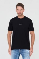 C.P. COMPANY Czarny męski t-shirt Short Sleeve, Rozmiar M. Czarne t-shirty męskie C.P. Company, l, bez wzorów, z bawełny, bez kołnierzyka. W wyprzedaży za 332.99 zł.