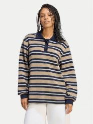 Adidas Bluza Stripe Knitted Polo Top LG3946 Beżowy Regular Fit. Brązowe bluzy bez kaptura damskie Adidas, xs, bez wzorów, z syntetyku, bez ramiączek. Za 299.99 zł.