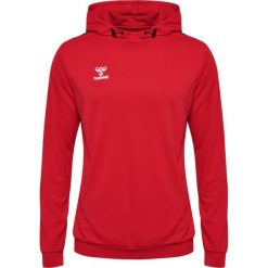 Poliestrowa bluza z kapturem Hummel Authentic. Czerwone bluzy sportowe męskie HUMMEL. Za 251.00 zł.