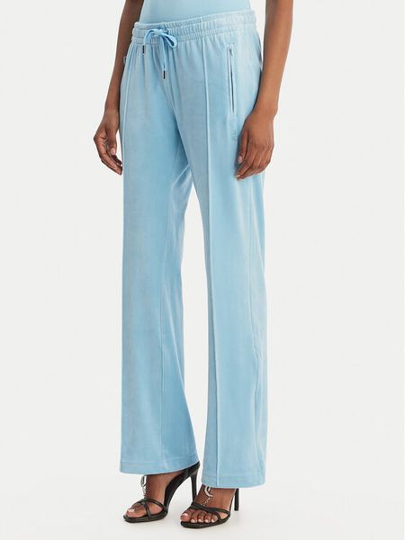 Juicy Couture Spodnie dresowe Tina JCWBJ126327 Błękitny Straight Leg. Niebieskie spodnie dresowe damskie Juicy Couture, l, bez wzorów, z dresówki. Za 399.99 zł.