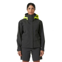 Damska kurtka wodoodporna Helly Hansen HP Storm Racing. Brązowe kurtki damskie Helly Hansen, bez wzorów, bez kaptura. W wyprzedaży za 1,095.50 zł.