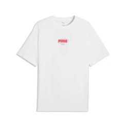 T-shirt Puma ESS Logo. Białe t-shirty męskie Puma, m, bez wzorów, z materiału, bez kołnierzyka. Za 137.00 zł.
