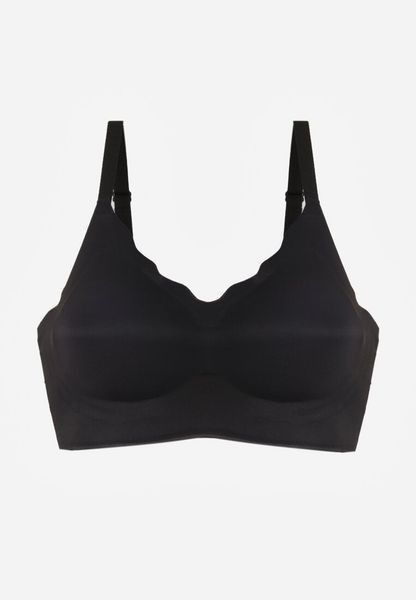 Czarny Bezszwowy Biustonosz z Usztywnieniem Bez Fiszbin Zeritha. Czarne biustonosze Renee, bez wzorów, z tkaniny. Za 24.99 zł.