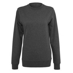 Lekka Koszulka Damska Crew Heather. Brązowe t-shirty damskie BUILD YOUR BRAND, xl, bez wzorów, bez kołnierzyka. Za 105.99 zł.