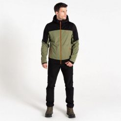 Kurtka turystyczna męska Dare2b Mountaineer softshell. Zielone kurtki męskie Dare 2b, m, bez wzorów, z poliesteru. Za 359.70 zł.