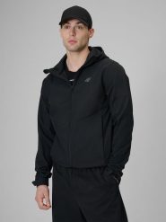 4F Kurtka softshell wiatroodporna membrana 5000 męska - czarna L. Czarne kurtki softshell damskie 4f, l, bez wzorów, z softshellu, bez kaptura. Za 299.99 zł.