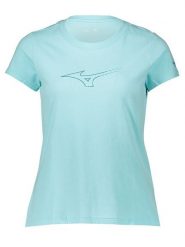 Mizuno Koszulka "Athletic" w kolorze turkusowym rozmiar: S. Niebieskie bluzki damskie Mizuno, s, bez wzorów, bez kołnierzyka. Za 83.45 zł.