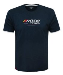 Koszulka Męska (T-Shirt) - PAKO JEANS - z Nadrukiem, Granatowa. Niebieskie t-shirty męskie Pako Jeans, l, bez wzorów, z bawełny, bez kołnierzyka. Za 69.00 zł.