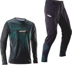 Komplet rowerowy (koszulka+spodnie) LEATT Ride Kit MTB Gravity 1.0. Czarne spodnie materiałowe męskie LEATT, z aplikacjami, z tkaniny, wizytowe. Za 539.99 zł.