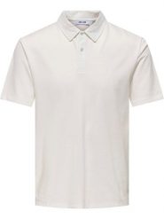 ONLY & SONS Koszulka polo "Gordon" w kolorze białym rozmiar: XXL. Białe koszulki polo męskie Only & Sons, xxl, bez wzorów, z bawełny, bez ramiączek. Za 83.42 zł.