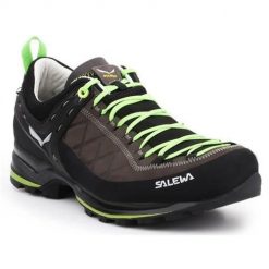 Buty trekkingowe męskie Salewa MS Mtn Trainer 2 L. Zielone buty trekkingowe męskie Salewa, z materiału, bez zapięcia, trekkingowe. Za 881.00 zł.