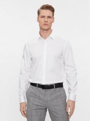 Hugo Koszula Kennew 50508549 Biały Slim Fit. Białe koszule męskie Hugo, m, bez wzorów, z bawełny, bez kołnierzyka, bez ramiączek. Za 499.99 zł.