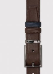 PAKO LORENTE – Dwustronny skórzany pasek męski. Brązowe paski męskie Pako Lorente, bez wzorów, ze skóry. Za 139.99 zł.