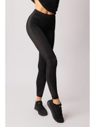Spaio Legginsy termiczne "Powerful" w kolorze czarno-szarym rozmiar: L. Czarne legginsy damskie Spaio, l, bez wzorów, outdoorowe. Za 132.36 zł.