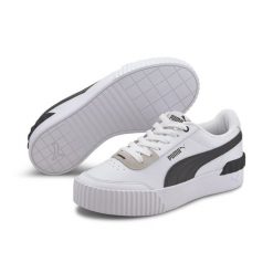 Puma Carina Lift - Białe Buty Sportowe Damskie. Białe buty sportowe na co dzień damskie Puma, bez wzorów, z materiału, trekkingowe. Za 189.99 zł.
