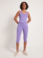 Lanius Legginsy sportowe w kolorze fioletowym rozmiar: 42. Różowe legginsy damskie Lanius, bez wzorów, z materiału. Za 199.96 zł.