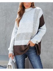 Milan Kiss Sweter w kolorze szarym rozmiar: L. Szare golfy damskie Milan Kiss, l, bez wzorów, bez ramiączek. Za 152.99 zł.