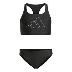 Bikini Performance Big Bars Kids. Białe koszulki dziewczęce Adidas, bez wzorów, z elastanu, bez ramiączek. Za 129.40 zł.