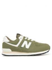 New Balance Sneakersy GC574GCE Zielony. Zielone buty sportowe dziewczęce New Balance, bez wzorów, z materiału, bez zapięcia. Za 239.99 zł.