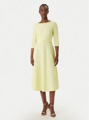 Rinascimento Sukienka koktajlowa CFC0127892003 Żółty Regular Fit. Żółte sukienki damskie RINASCIMENTO, l, bez wzorów, z syntetyku, wizytowe, bez kołnierzyka, bez ramiączek. Za 699.99 zł.