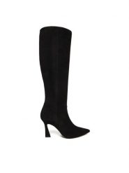Stuart Weitzman Kozaki Vinnie Zip SM588 Czarny. Czarne kozaki damskie Stuart Weitzman, ze skóry, bez obcasa, na szpilce. Za 3,669.00 zł.