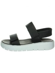 Think! Skórzane sandały "Sing" w kolorze czarnym rozmiar: 39. Czarne sandały damskie Think!, bez wzorów, bez obcasa. Za 238.29 zł.