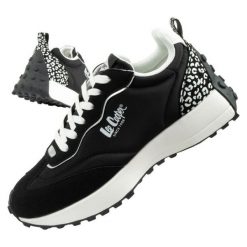 Buty Lee Cooper LCW-25-03-3350L czarne. Czarne buty sportowe na co dzień damskie bez wzorów, z materiału. Za 304.14 zł.