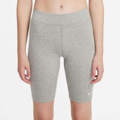 Spodenki treningowe damskie Nike Essentials Bike. Szare spodenki sportowe damskie Nike, xs, z bawełny, na fitness i siłownię. Za 133.70 zł.